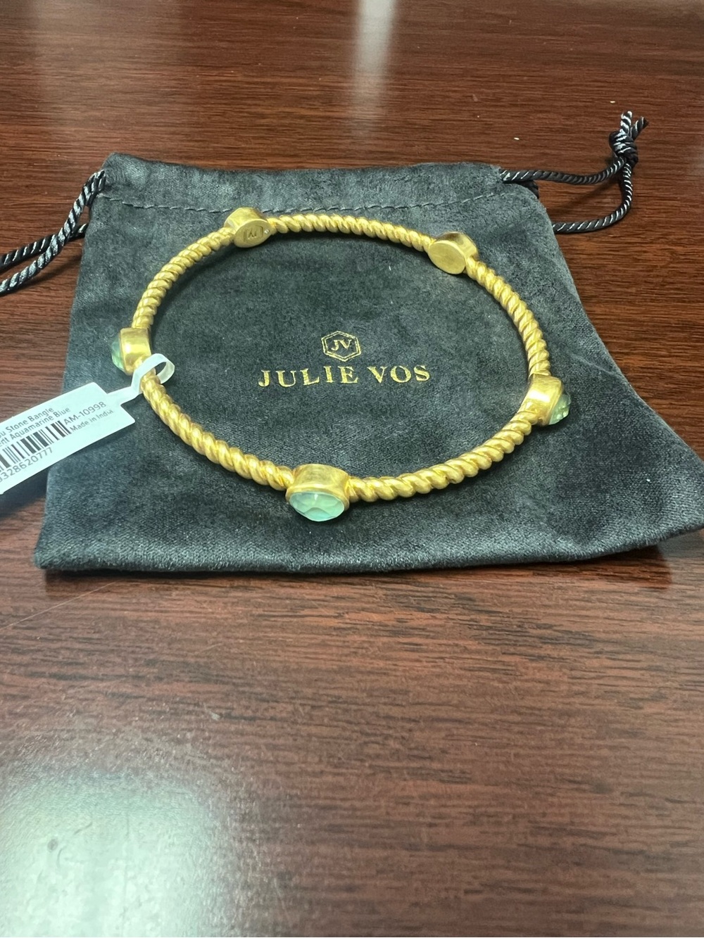Julie Vos Gold Nassau Stone Bangle Bracelet - Picture 2 of 5